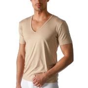 Mey Dry Cotton Functional V-Neck Shirt Beige Small Herre