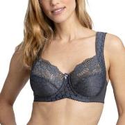 Miss Mary Jacquard And Lace Underwire Bra BH Mørkgrå  D 75 Dame