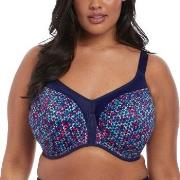 Elomi BH Energise Underwire Sport Support Bra Marine mønster D 90 Dame