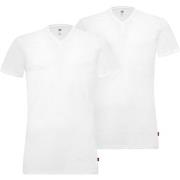 Levis 2P Base V-Neck T-shirt Hvit bomull Small Herre