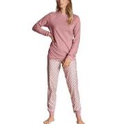 Calida Lovely Nights Pyjama With Cuff Rosa Mønster bomull X-Large Dame