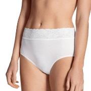 Calida Truser Lycraspitze Midislip Hvit 001 bomull 48-50 Dame