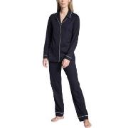 Calida Night Lovers Pyjama With Collar Mørkblå bomull X-Small Dame