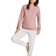 Calida Sweet Dreams Pyjama With Cuff Rosa stripet bomull Medium Dame