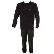 Calvin Klein Holiday PJ Flannel LS Pant Set Svart/Grønn bomull X-Large...