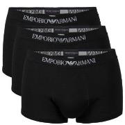 Armani Pure Cotton Trunks 3P Svart bomull X-Large Herre