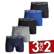 Björn Borg 5P Essential Shorts Solids Blå/Grå bomull Medium Herre