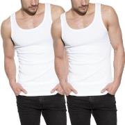 Bread and Boxers Men Tanks 2P Hvit økologisk bomull XX-Large Herre