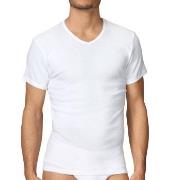 Calida Cotton 1 Herr T-Shirt V 14315 Hvit bomull XX-Large Herre