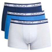 Gant 3P Basic Cotton Trunks Blå/Hvit bomull X-Large Herre