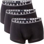 BOSS 3P Cotton Stretch Trunks Svart bomull XX-Large Herre