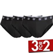 CR7 Cristiano Ronaldo 3P Basic Brief Svart bomull Small Herre