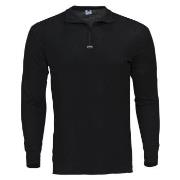 Dovre Wool Long Sleeve With Zipper Svart merinoull Large Herre