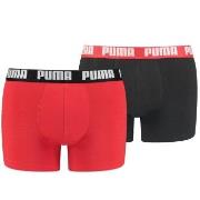 Puma 2P Basic Boxer Svart/Rød bomull Small Herre