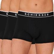 Schiesser 3P 95-5 Organic Cotton Rio Boxer Helsvart Medium Herre