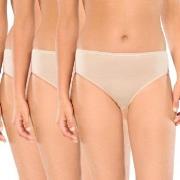 Schiesser Truser 3P Essentials Cotton Briefs Beige bomull 42 Dame