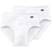 Schiesser 2P Essentials Fine Rib Sports Briefs Hvit bomull XX-Large He...