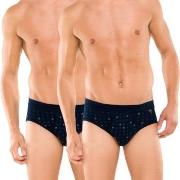 Schiesser 2P Essentials Sport Briefs With Fly Marine bomull X-Large He...