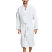 Schiesser Essentials Waffle and Terry Bathrobe Hvit bomull X-Large Her...