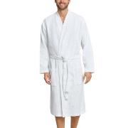 Schiesser Essentials Waffle and Terry Bathrobe Hvit bomull XX-Large He...