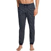 Schiesser Mix and Relax Lounge Pants With Cuffs Blå Mønster bomull Sma...