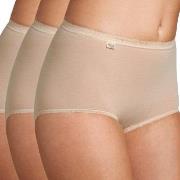 Sloggi Truser 3P Basic Maxi Beige bomull 48 Dame