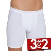 Sloggi For Men Basic Long Hvit bomull Medium Herre