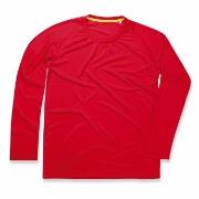 Stedman Active 140 Long Sleeve Rød polyester Small Herre