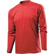 Stedman Classic Long Sleeve Men Rød bomull X-Large Herre