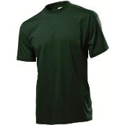 Stedman Classic Men T-shirt Mørkgrørnn  bomull Large Herre