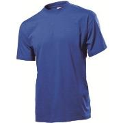 Stedman Classic Men T-shirt Royalblå bomull Medium Herre