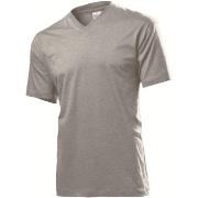 Stedman Classic V-Neck Men T-shirt Mørkgrå  bomull XX-Large Herre