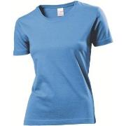 Stedman Classic Women T-shirt Lysblå bomull Large Dame