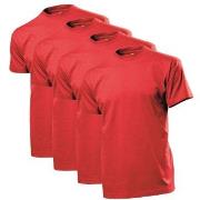 Stedman 4P Comfort Men T-shirt Rød bomull X-Large Herre