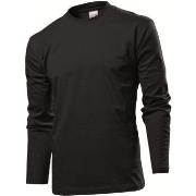 Stedman Comfort-T Long Sleeve Svart bomull Small Herre