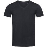 Stedman James Organic Men V-Neck Svart økologisk bomull XX-Large Herre