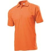 Stedman Polo Men Oransje bomull Small Herre