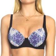 Sunseeker Tribe Attack Underwire Bikini Bra Svart mønstret D 38 Dame