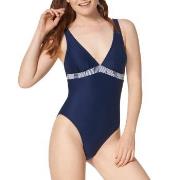 Triumph Summer Waves Padded Swimsuit Mørkblå B 36 Dame