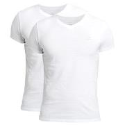 Gant 2P Basic V-Neck T-Shirt Svart/Hvit bomull Medium Herre
