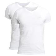 Gant 2P Basic V-Neck T-Shirt Hvit bomull Large Herre