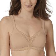 Triumph BH Modern Lace Cotton Soft Bra Beige B 75 Dame