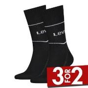 Levis Strømper 2P Organic Cotton Sock Svart Str 39/42