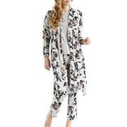 Damella Greymelange Flower Wrap Around Robe Grå Large Dame