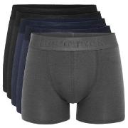 Resteröds 5P Gunnar Bamboo Boxer Grå/Blå X-Large Herre