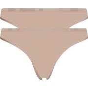 Calvin Klein Truser 2P One Cotton Stretch Thong Beige bomull Medium Da...