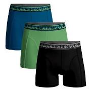 Muchachomalo 3P Cotton Stretch Solid Color Boxer Blå/Grønn bomull Medi...
