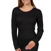 Trofe Wool Bamboo Solids Longsleeve Top Svart X-Large Dame