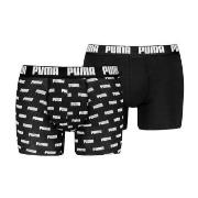Puma 2P Everyday Aop Boxer Svart bomull Small Herre