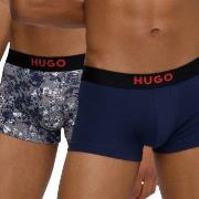 HUGO 2P Brother Trunk Blå/Hvit bomull Medium Herre